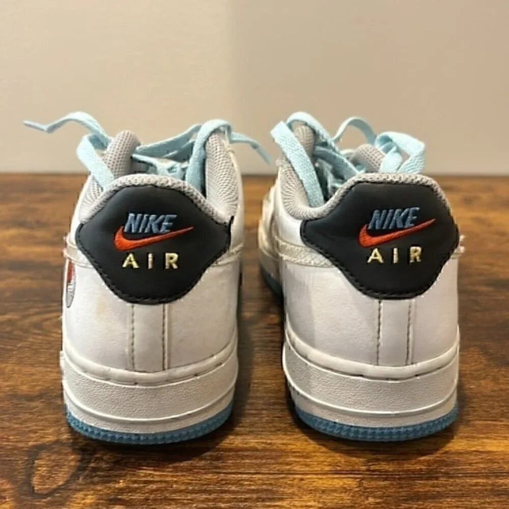 Nike Air Force 1 LV8 GS Happy Hoops Blue White size 5.5 youth boys sneakers